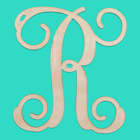 Wood Single Initial Monogram(unfinished)