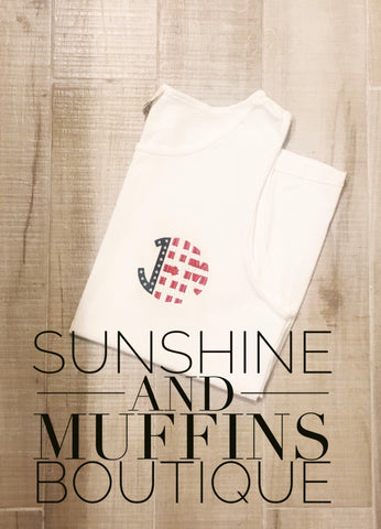 Stars and Bars Monogrammed Tank
